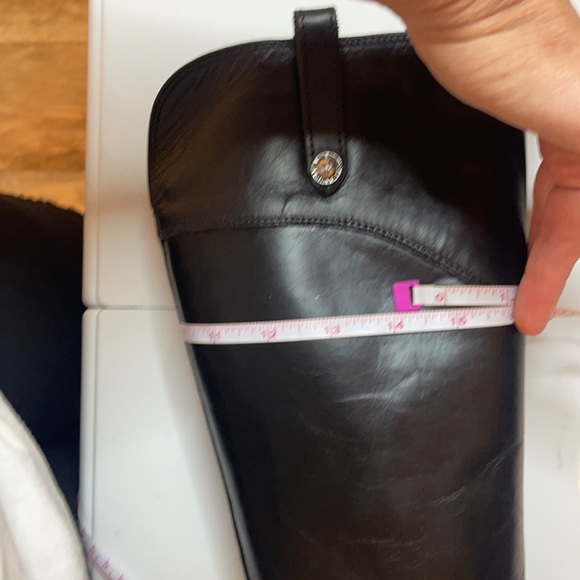 Frye-Melissa Button Black Leather Zip-up Tall Equestrian Riding Boots Sz 8 - Picture 16 of 16